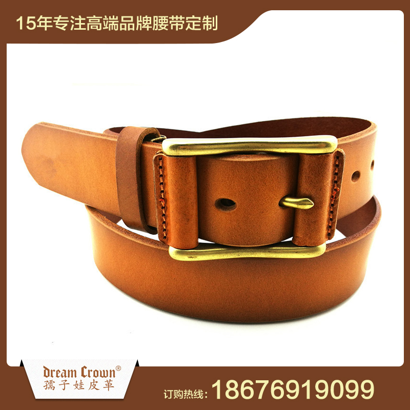 日字扣包皮工艺外贸皮带